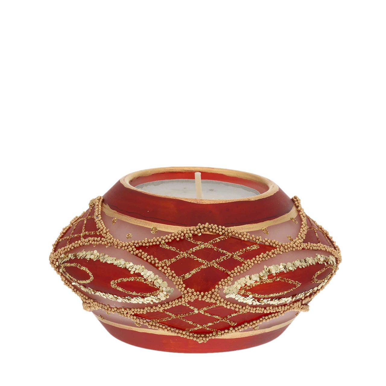 ELISSE 85*50 ROSSO CON TEALIGHT MM 38
